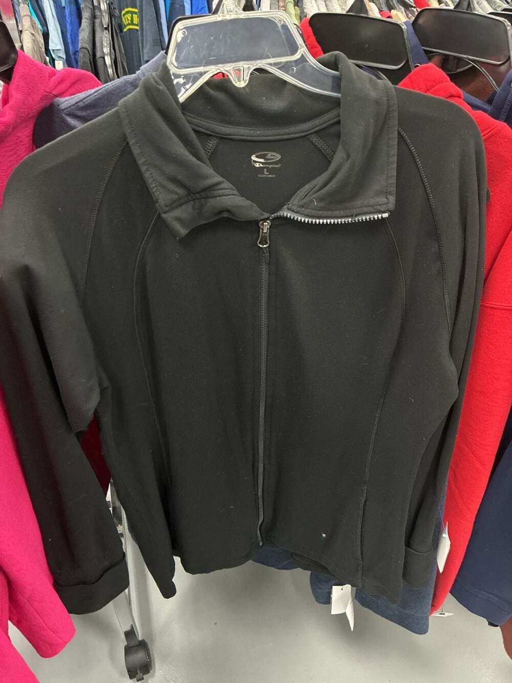 Champion Full Zip Jacket Size L Black Activewear